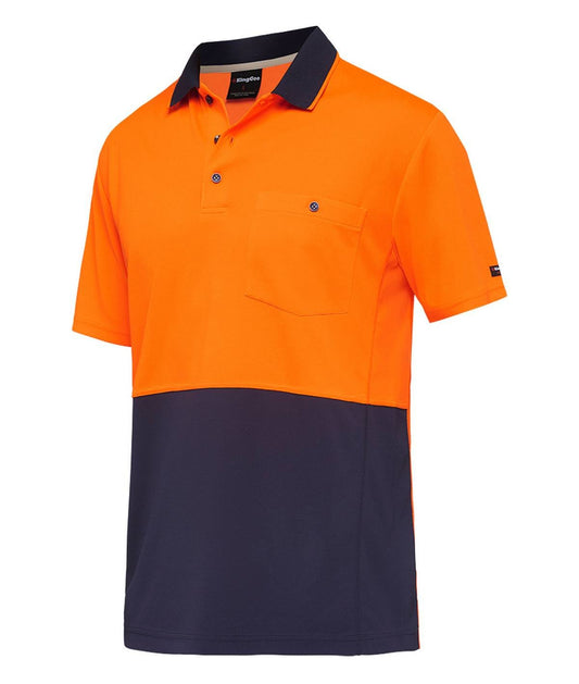 KingGee Mens Workcool Hyperfreeze Spliced Polo Short Sleeve - K54205