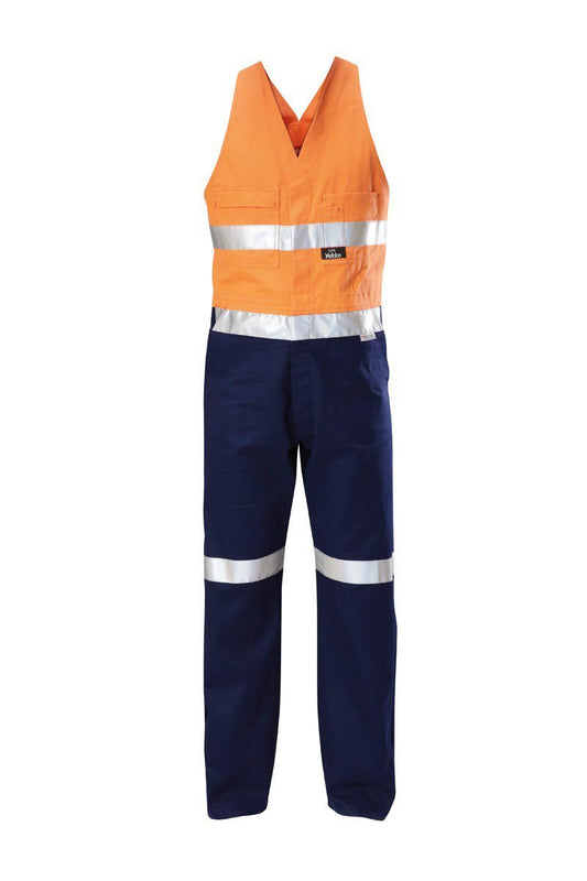 Hard Yakka Foundations Two Tone Cotton Drill Action Back Overall With Tape - Y01055