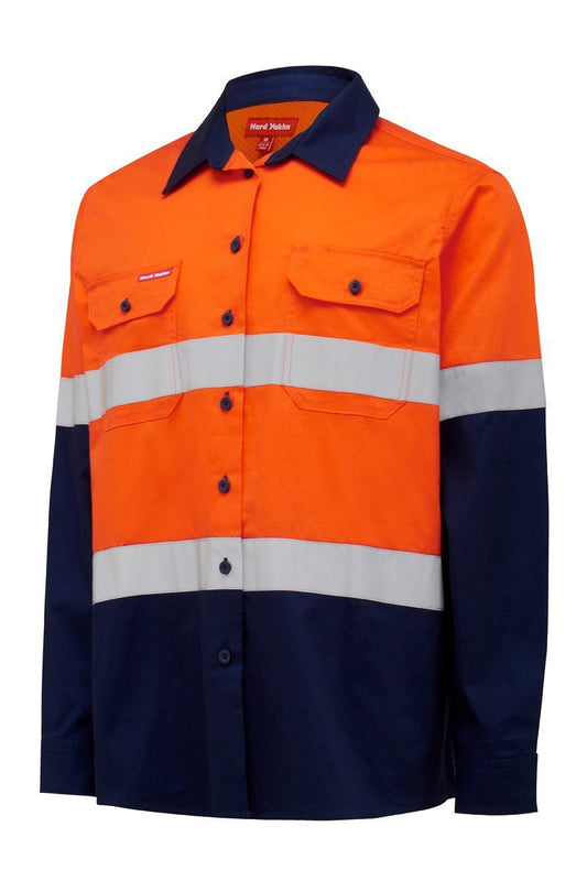 Hard Yakka L/Sl Hi Vis L/Weight 2 Tone Ventilated Shirt W/Tape - Y08805