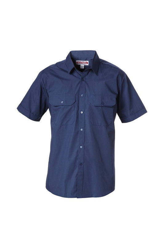 Hard Yakka Foundations Poly Cotton Permanent Press Short Sleeve Shirt - Y07591