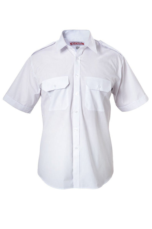 Hard Yakka Foundations Poly Cotton Permanent Press Short Sleeve Shirt With Epaulettes - Y07691