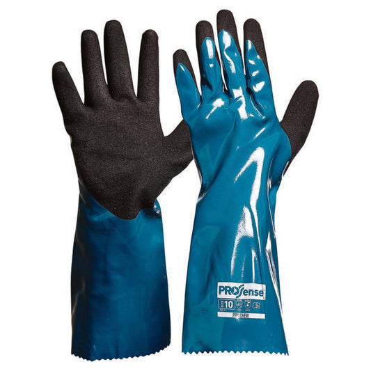 Pro Choice NPUPC Prochem 35cm Green/Black Nitrile PU Gloves (PK 12) 12