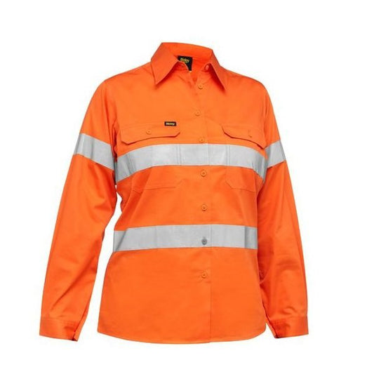 Bisley BL6897 Women's Taped Hi Vis Cool Lightweight Drill Shirt