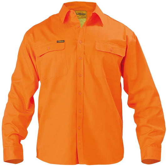 Bisley BS6339 HiVis Mens Drill L/S Shirt