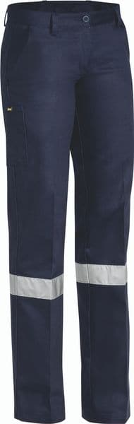 Bisley BPL6007T Womens Drill Pants 3M Reflective Tape