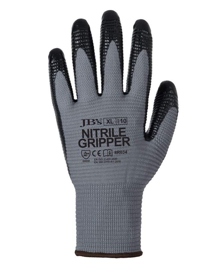8R034 - JB's Nitrile Gripper Glove (12 Pack) - JB's Wear