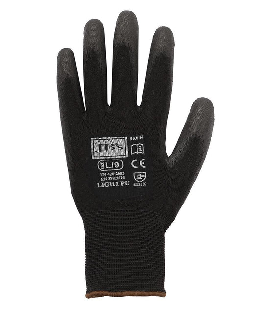 JB's Black Light Pu Breathable Glove (12 Pack) - 8R004