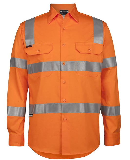JB's Hi Vis (D+N) L/s 150g Aust. Rail Work Shirt - 6DNWR