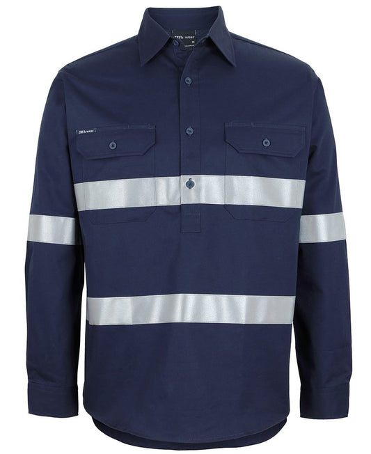 JB's Close Front L/s 150g Work Shirt Reflective Tape - 6HWCT