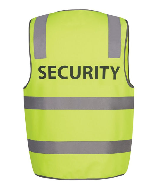 JB's Hi Vis (D+N) Safety Vest Print Security Lime - 6DNS5