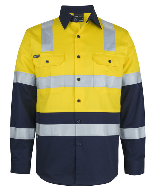 6DNW3 - JB's Hi Vis (D+N) L/S 150G Level 3 Work Shirt - Jb's Wear