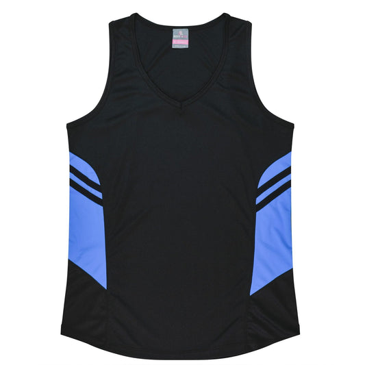 Back view of TASMAN LADY SINGLETS - W2111 - AUSSIE PACIFIC sold by Kings Workwear www.kingsworkwear.com.au