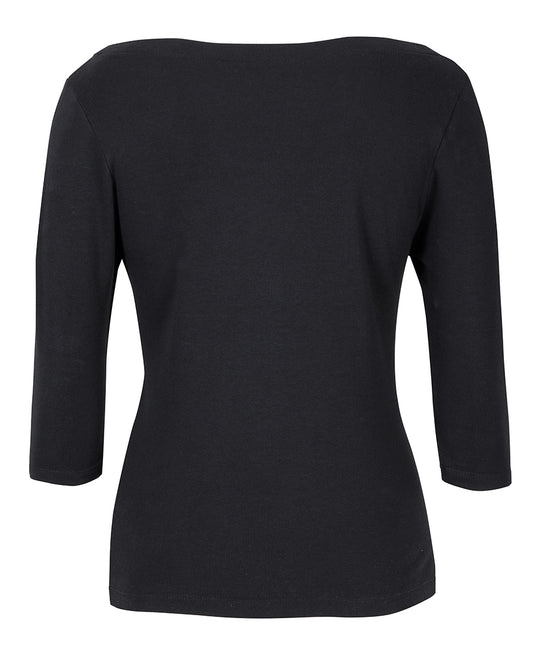 JB's Ladies 3/4 Sleeve Boat Neck Tee - 1BT3