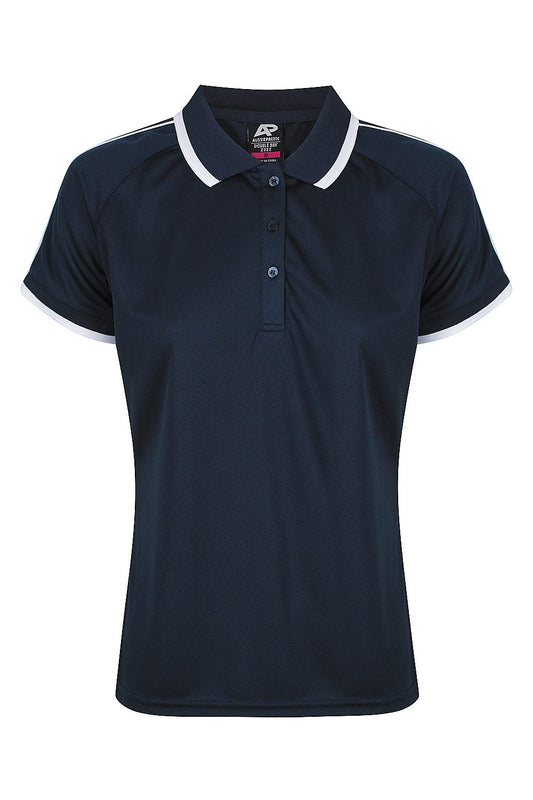 Back view of DOUBLE BAY LADY POLOS - W2322 - sold by Kings Workwear www.kingsworkwear.com.au