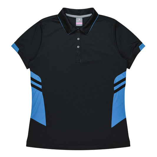 Back view of TASMAN LADY POLOS - W2311 - AUSSIE PACIFIC sold by Kings Workwear www.kingsworkwear.com.au