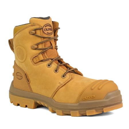 Oliver - 150mm Wheat Zip Sided Boot with Low-Cut Collar - 54533Z