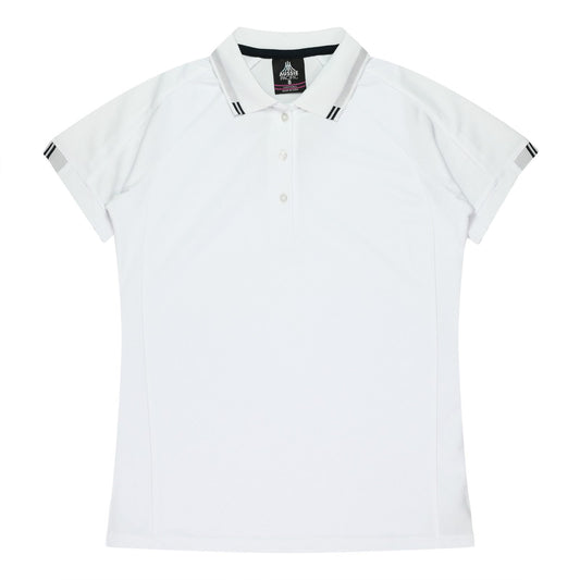 Back view of FLINDERS LADY POLOS - W2308 - sold by Kings Workwear www.kingsworkwear.com.au