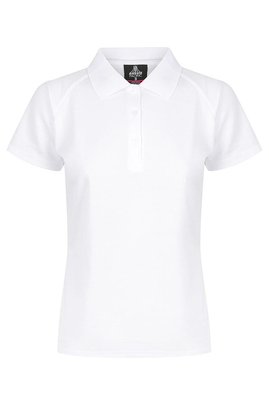 Back view of KEIRA LADY POLOS - W2306 - sold by Kings Workwear www.kingsworkwear.com.au