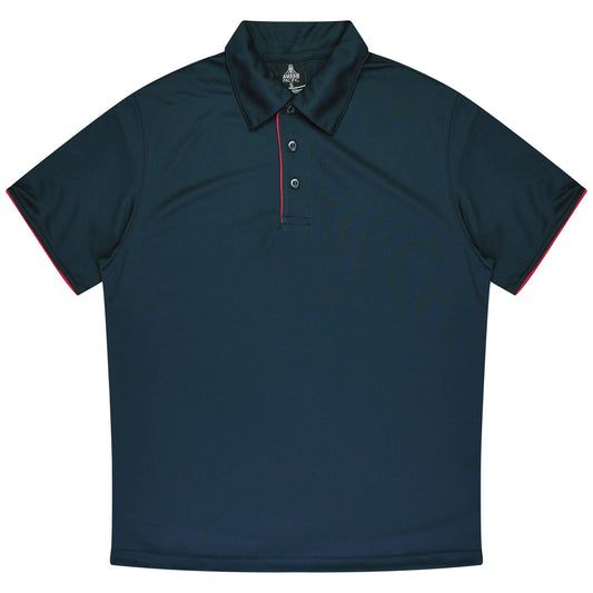 Back view of YARRA MENS POLOS - W1302 - AUSSIE PACIFIC sold by Kings Workwear www.kingsworkwear.com.au