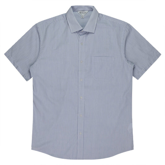 HENLEY MENS SHIRT SHORT SLEEVE - W1900S - AUSSIE PACIFIC