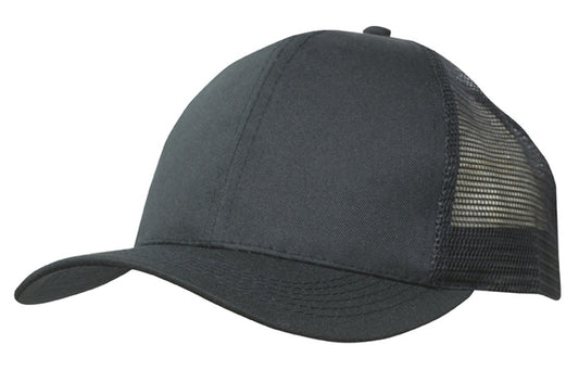 Headwear - Organic brushed Heavy Cotton/Mesh Back Cap - 3987