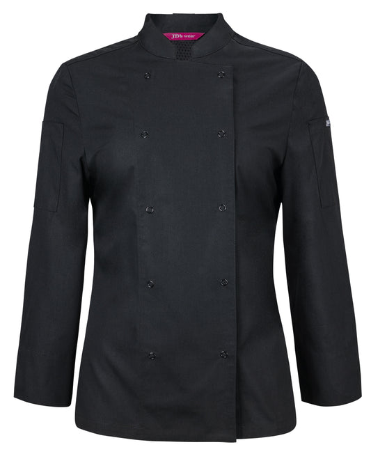 JB's Ladies L/s Snap Button Chef Jacket - 5CJL1