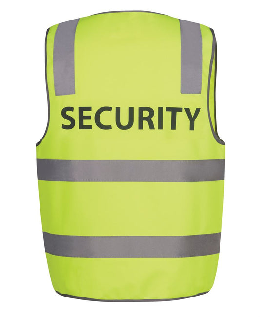 JB's Hi Vis (D+N) Safety Vest Print Security Lime - 6DNS5