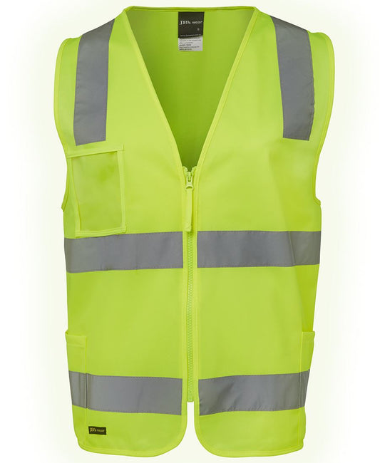 JB's Hi Vis (D+N) Zip Safety Vest - 6DNSZ