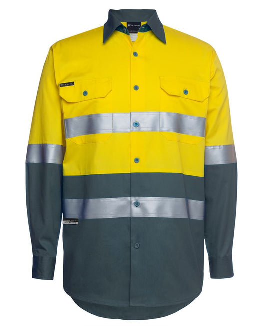 JB's Hi Vis L/s (D+N) 150g Work Shirt - 6DNWL
