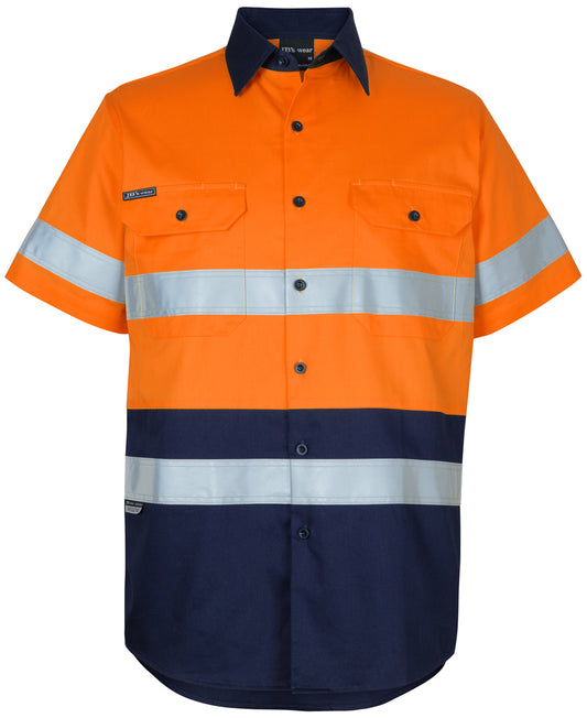 JB's Hi Vis (D+N) S/S 150g Work Shirt - 6DNWS