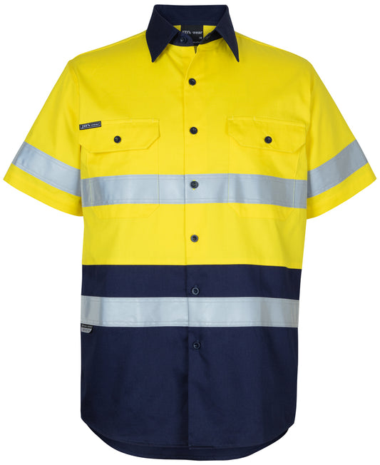 JB's Hi Vis (D+N) S/S 150g Work Shirt - 6DNWS