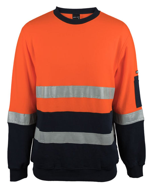 JB's Hi Vis (D+N) 310 Cotton Crew Neck Sweater - 6DVCM