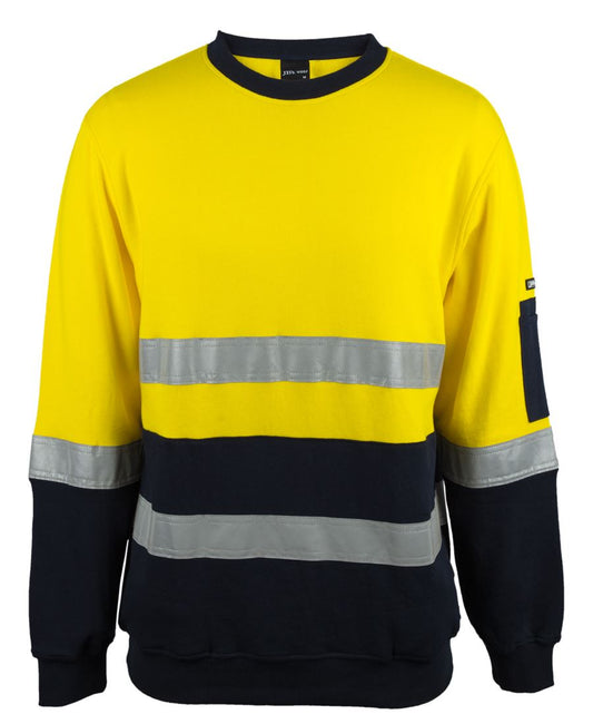 JB's Hi Vis (D+N) 310 Cotton Crew Neck Sweater - 6DVCM