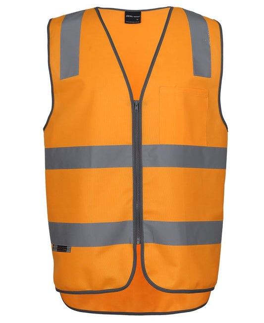 JB's Aust. Rail (d+n) Zip Safety Vest Orange - 6DVTV