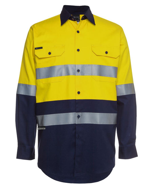 JB's Hi Vis (D+N) L/S 190g Work Shirt - 6HLS