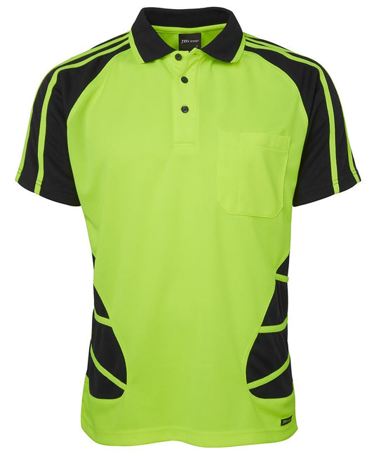 JB's Hi Vis S/s Spider Polo - 6HSP