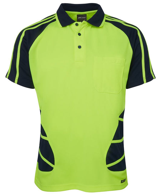 JB's Hi Vis S/s Spider Polo - 6HSP