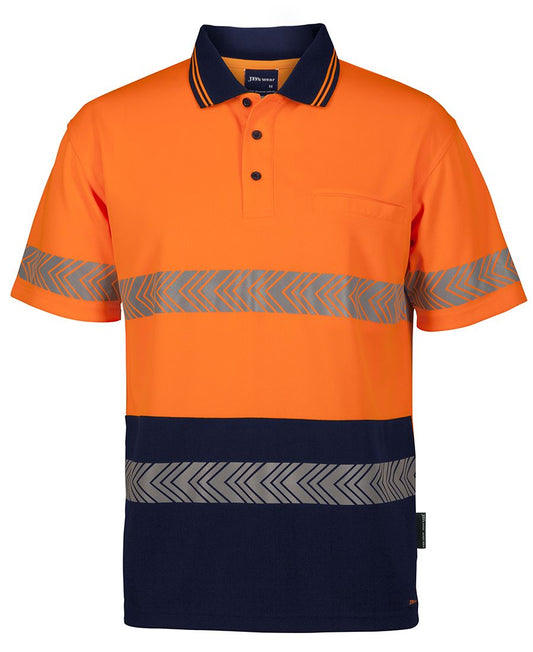 JB's Hi Vis S/S Segmented Tape Polo - 6HSST