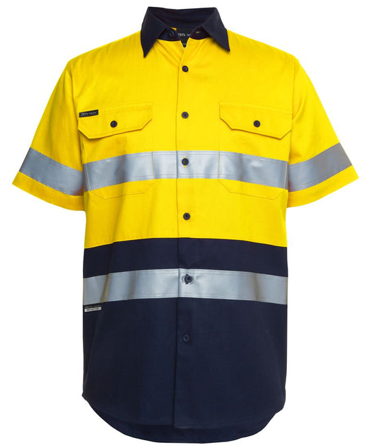 JB's Hi Vis S/s (D+N) 190g Work Shirt - 6HSS