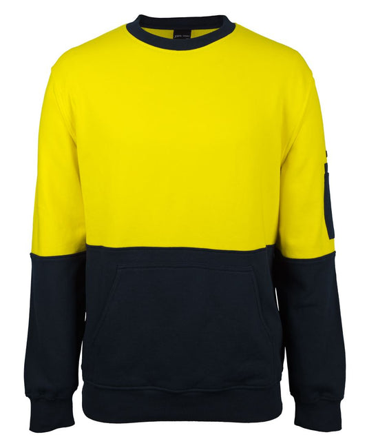 JB's Hi Vis 310 Cotton Crew Neck Fleece - 6HVCM