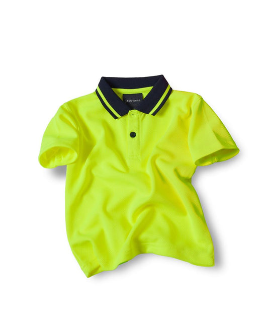 JB's Adults And Kids Hi Vis Non Cuff Traditional Polo - 6HVNC