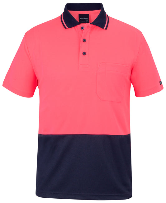 JB's Adults And Kids Hi Vis Non Cuff Traditional Polo - 6HVNC