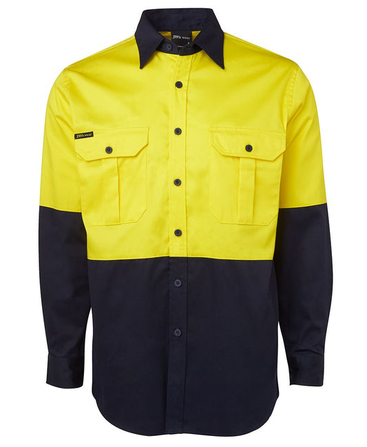 JB's Hi Vis L/S 190g Work Shirt - 6HWL