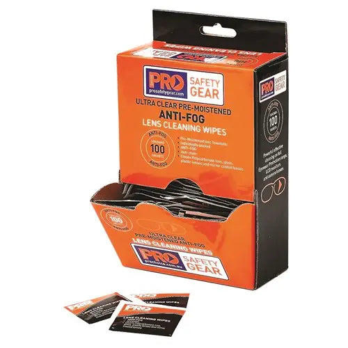 Pro Choice AFW100 Anti-Fog Lens Wipes 100 Pack sold by Kings Workwear at www.kingsworkwear.com.au