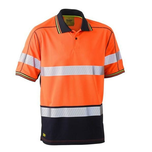 Bisley BK1219T Taped Two Tone Hi Vis Polyester Mesh Short Sleeve Polo Shirt
