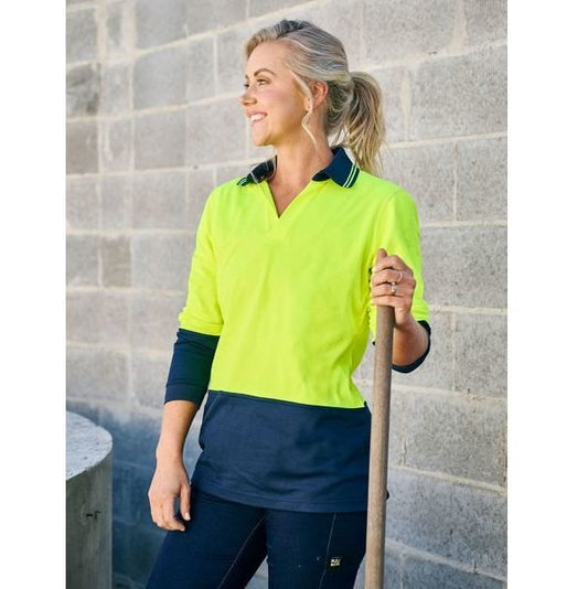 Bisley BKL6234 Womens Hi Vis V-Neck Polo