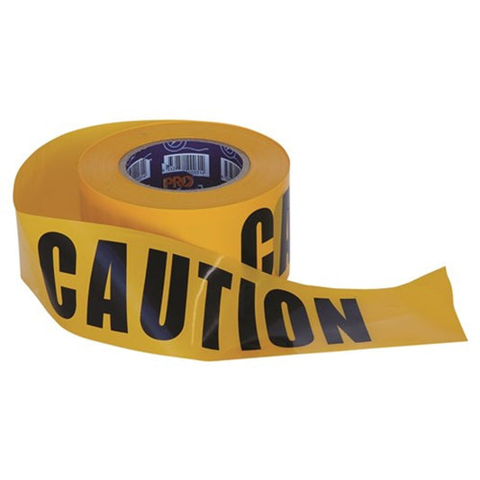 Pro Choice® Barricade Tape - 100m x 75mm CAUTION Print CT10075 pk5