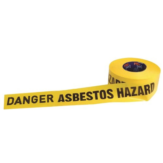 Pro Choice® Barricade Tape - 300m x 75mm DANGER ASBESTOS DUST HAZARD Print DADH30075
