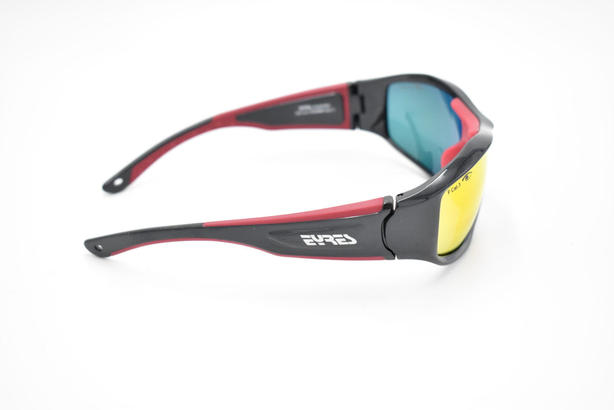 Iceberg 747-A1-PGWM Glass Aluminium Black with Red frame and Grey lens