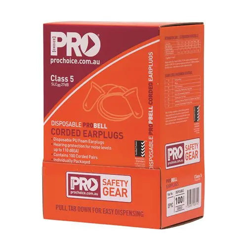 PRO CHOICE EPYC PROBELL DISPOSABLE CORDED EARPLUGS sold by Kings Workwear at www.kingsworkwear.com.au
